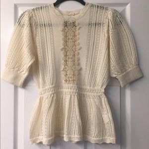 River Island lace shirt.